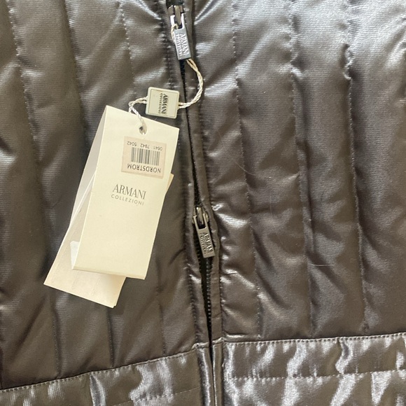 Giorgio Armani Shimmering Double Stand Up Collar Zip Jacket New With Tags - Picture 7 of 16